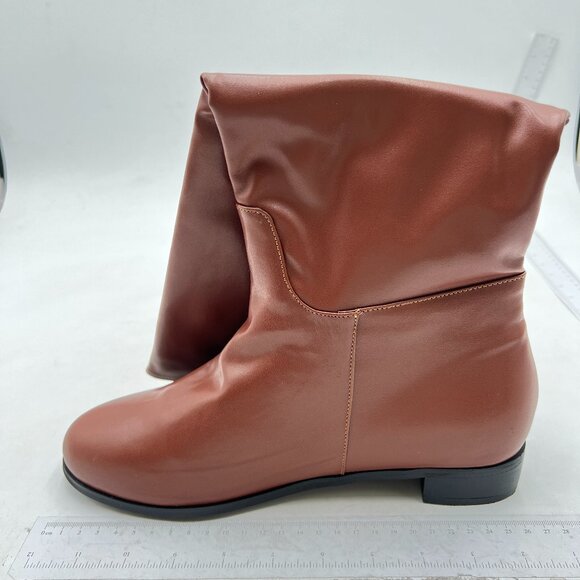Brown Women Almond Toe Knee High Boots Cold Weather Warm Flat Long Boot - Picture 1 of 6